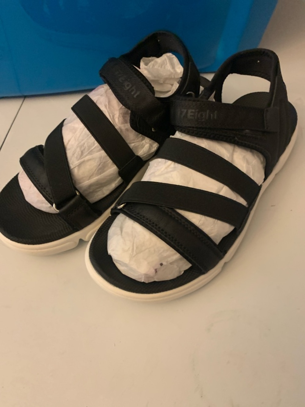 Amazon Black and White Strappy Women’s Sandals